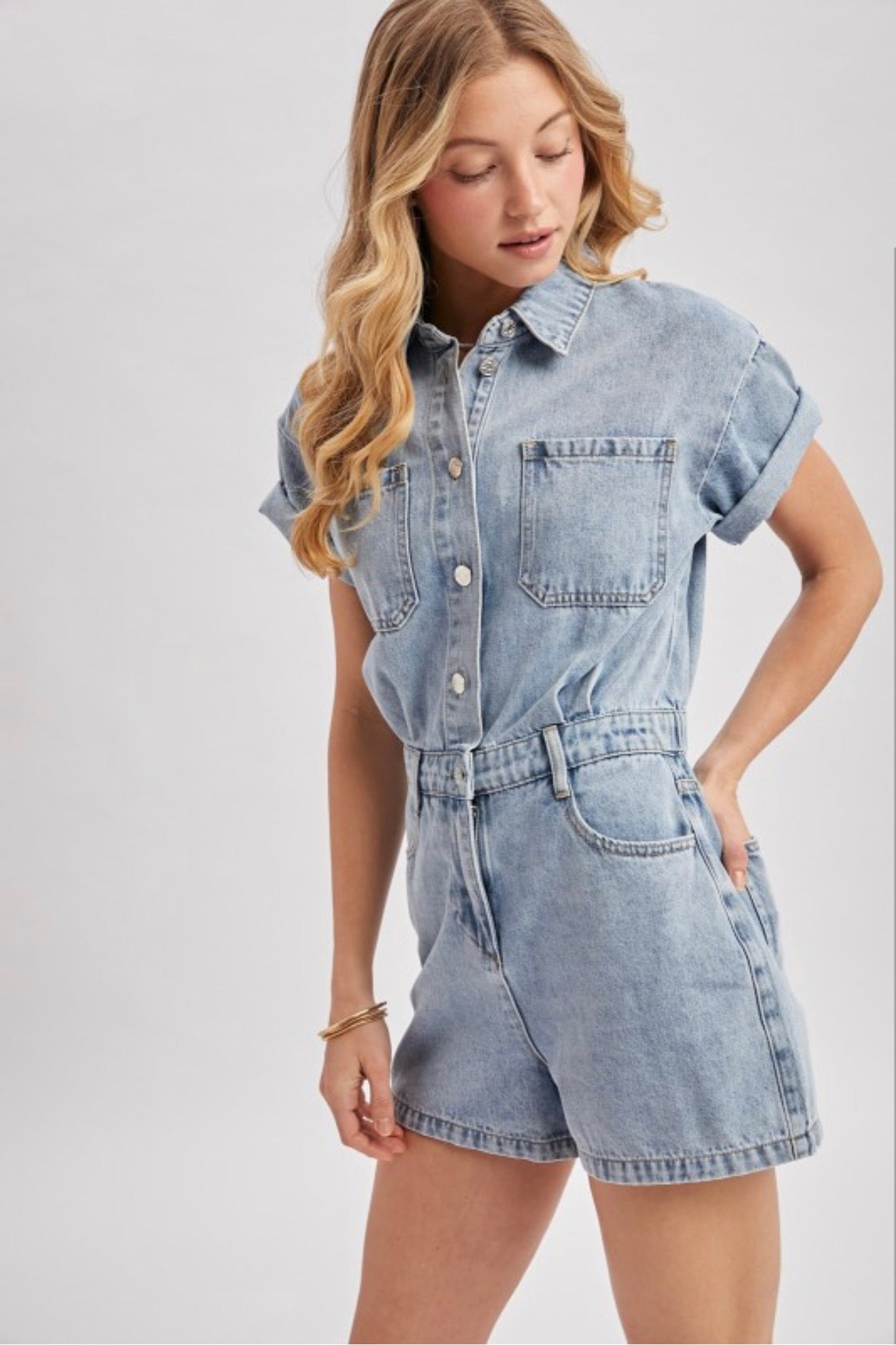 Denim Romper