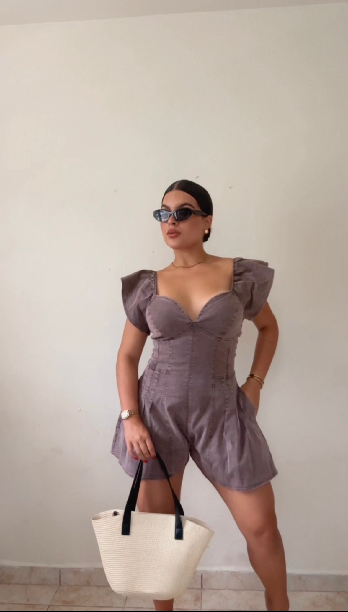 Washed brown romper (PRE ORDEN) llegan en 1 semana