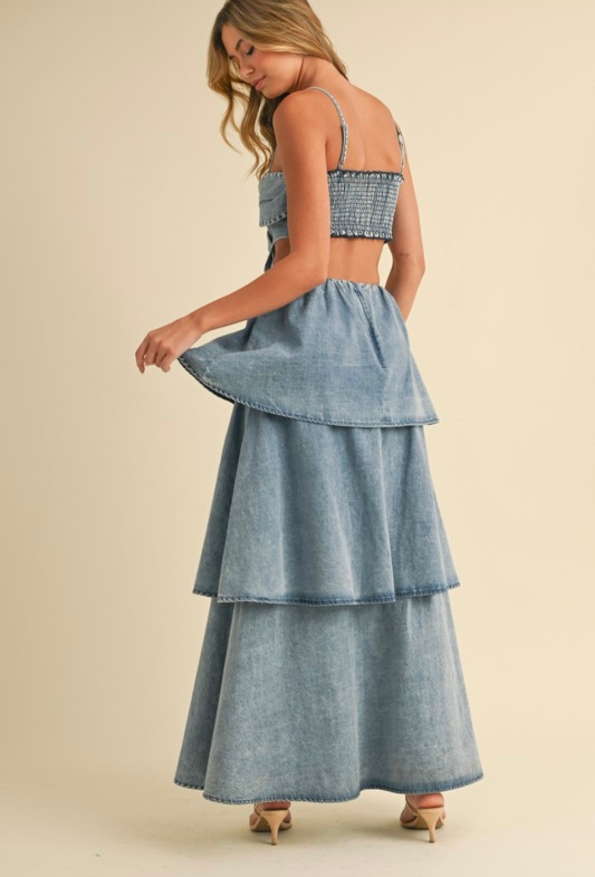 Denim maxi dress