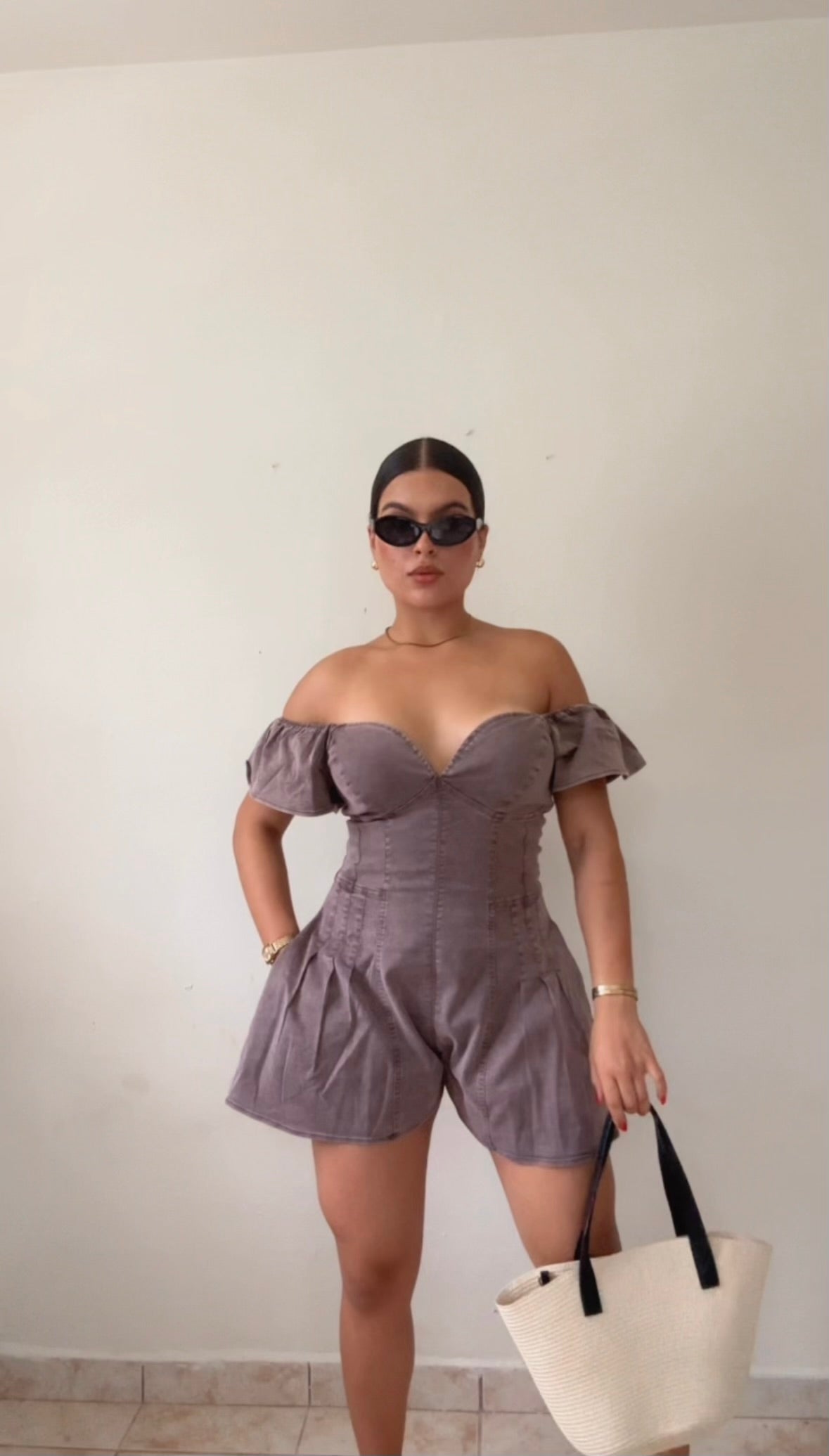 Washed brown romper (PRE ORDEN) llegan en 1 semana