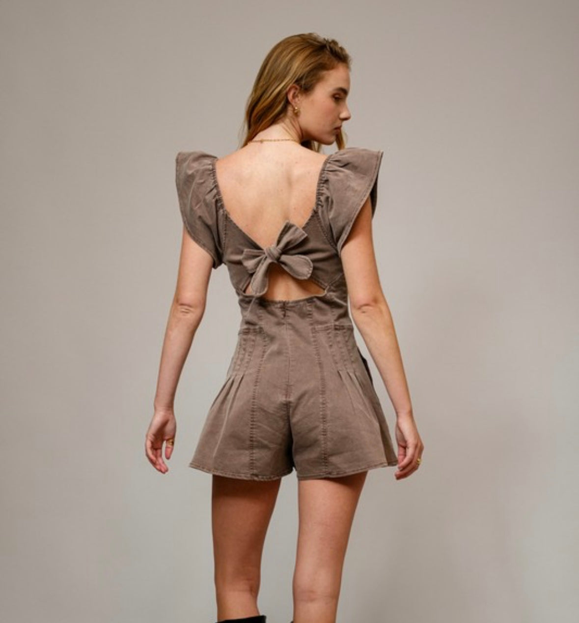 Washed brown romper (PRE ORDEN) llegan en 1 semana