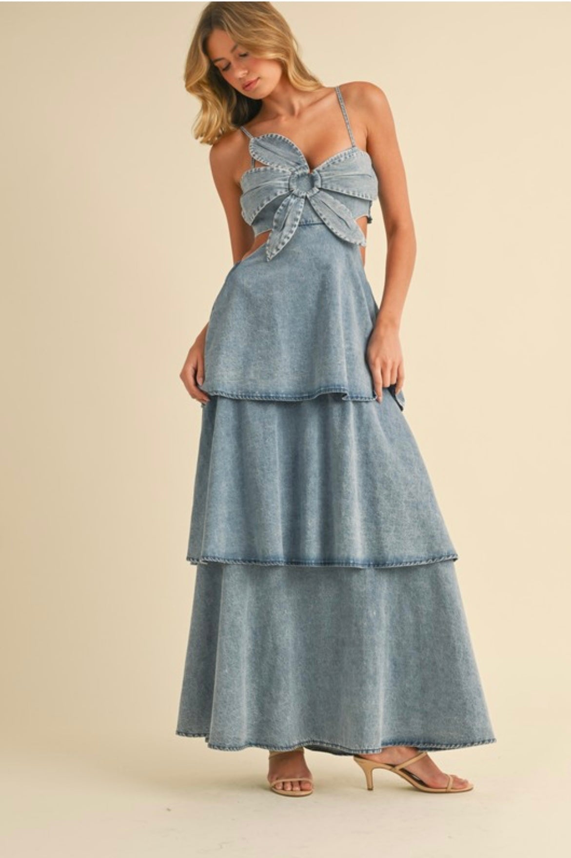 Denim maxi dress