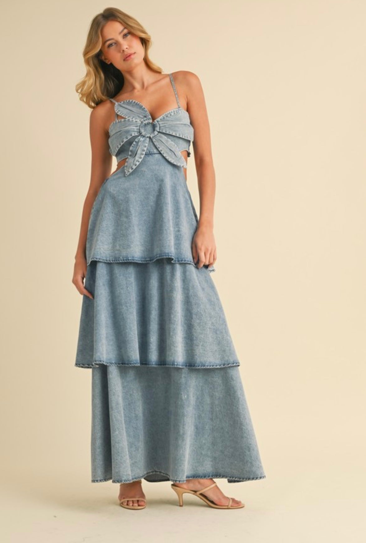Denim maxi dress