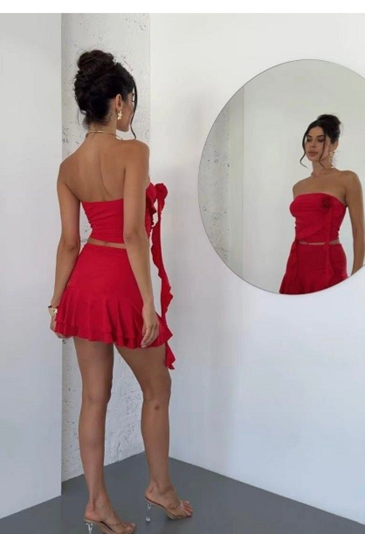 Ruffle red set