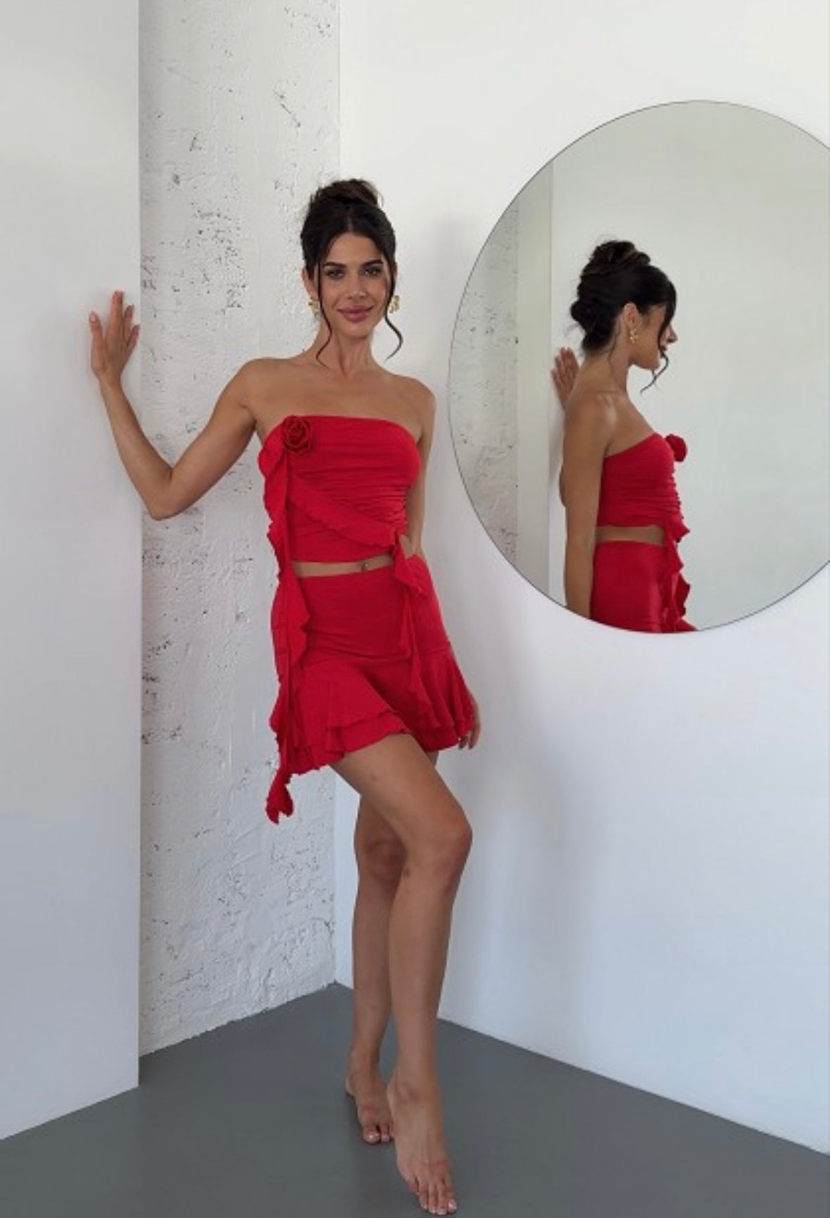 Ruffle red set