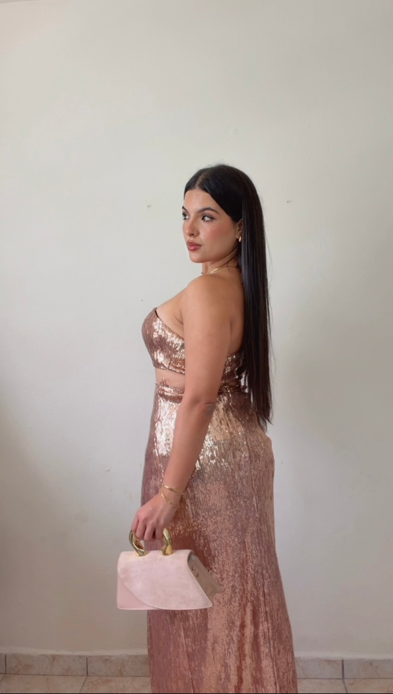 Rose Gold sequin set