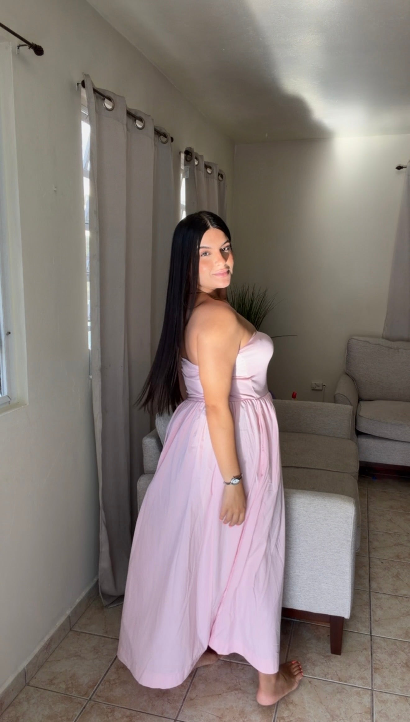 Baby pink dress