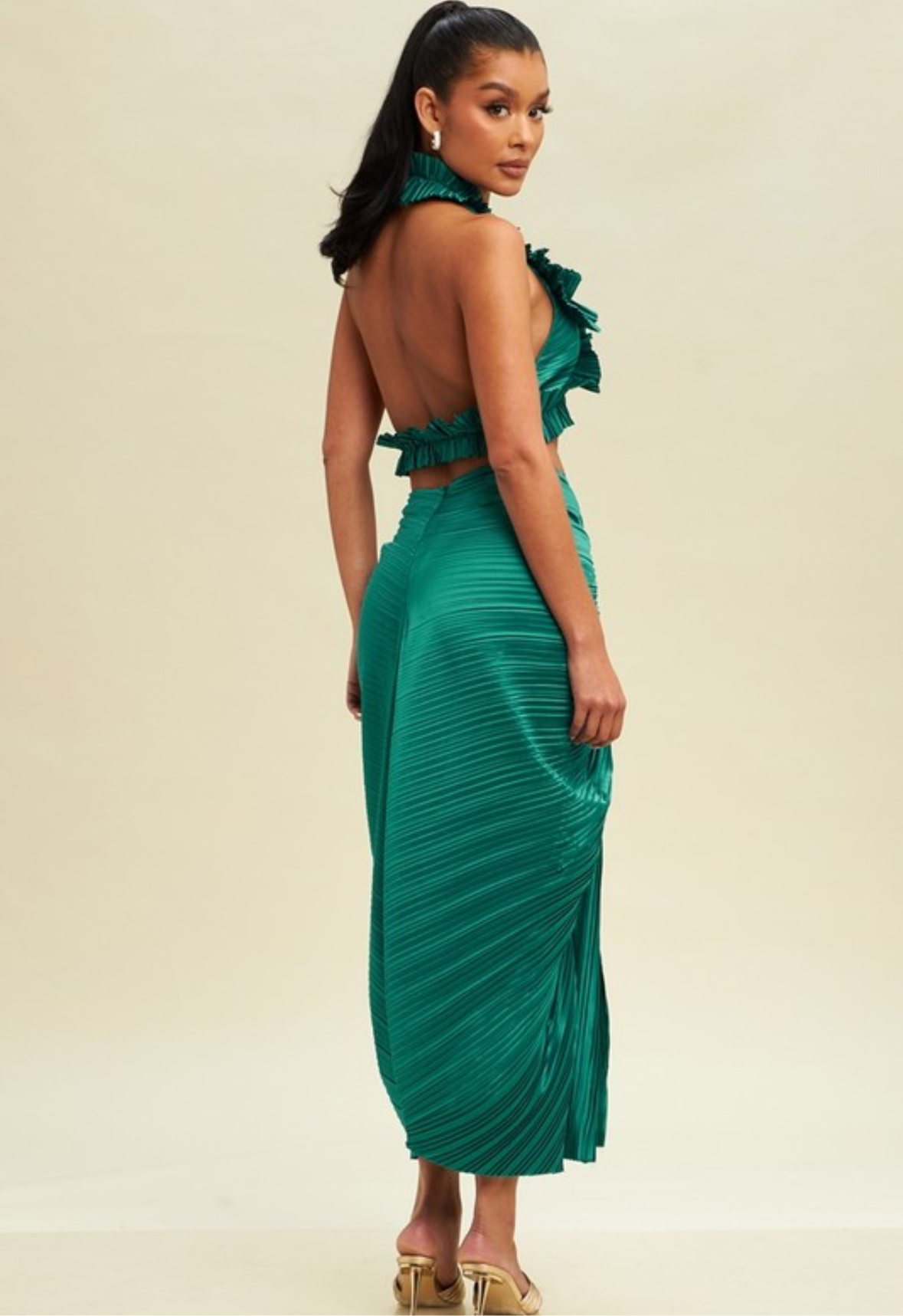 PLEATED GREEN SET