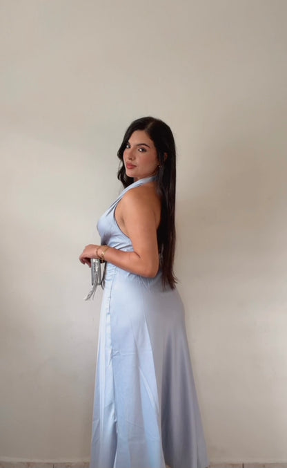 Silver Midi Dress