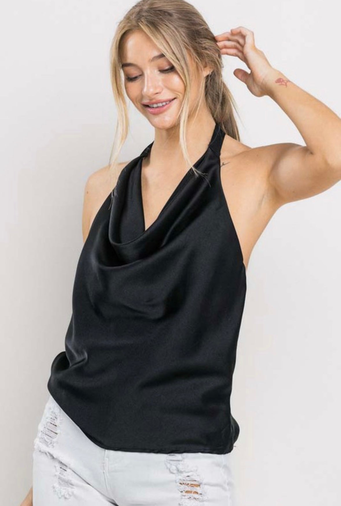 Black Halter top