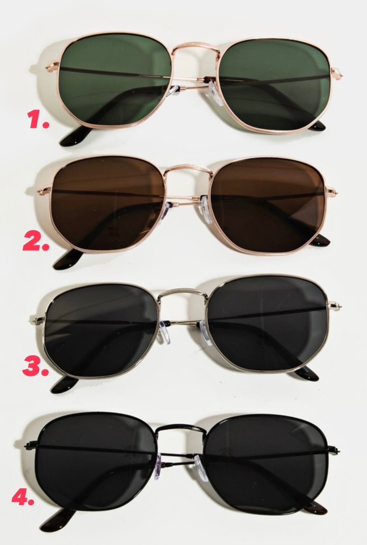 Twelve Piece Thin Sunglasses