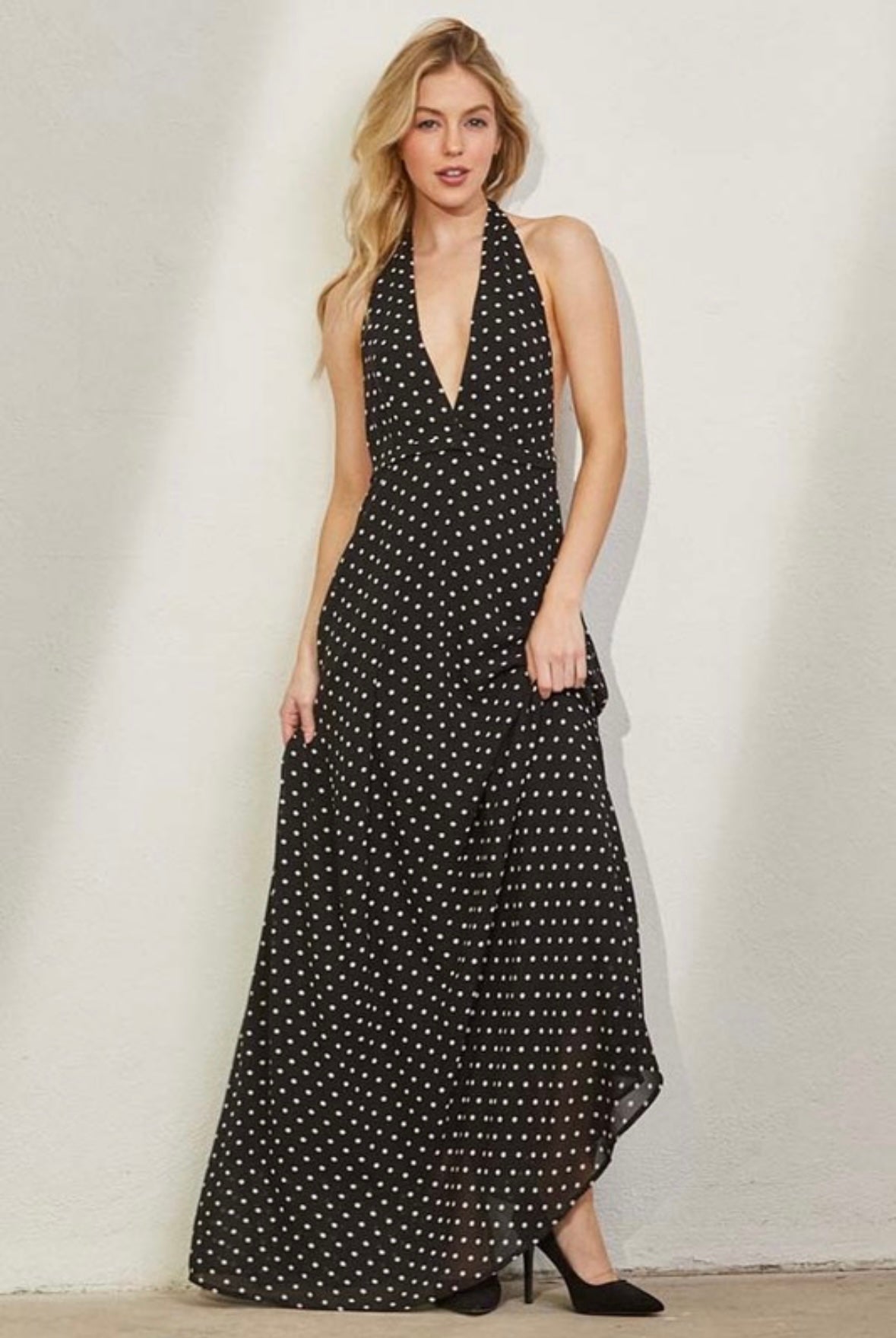 POLKA MAXI DRESS