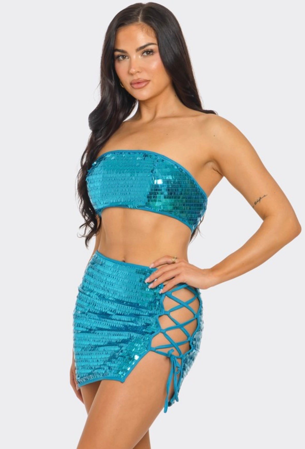Sequin Aqua Set