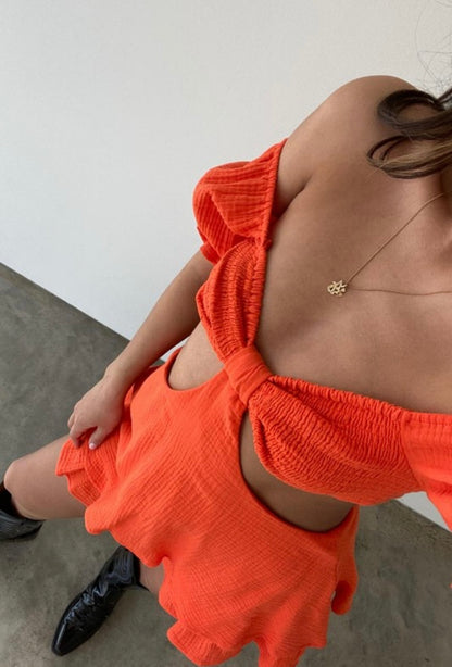 Orange romper