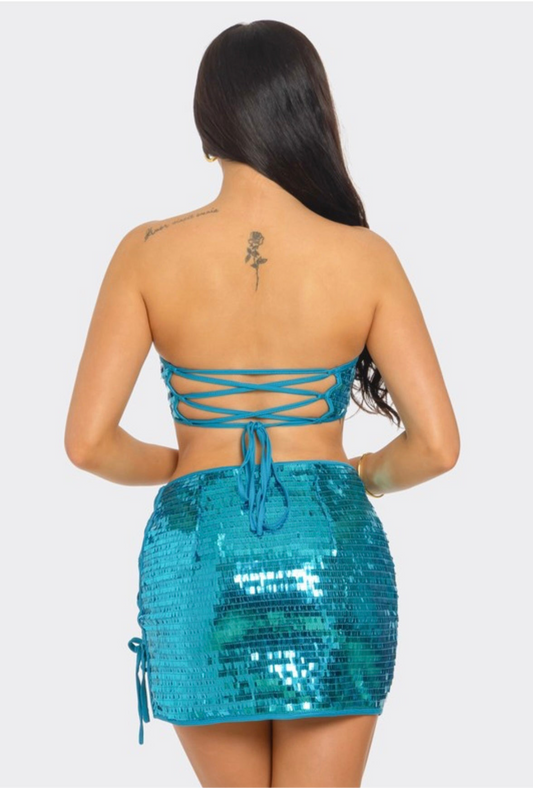 Sequin Aqua Set