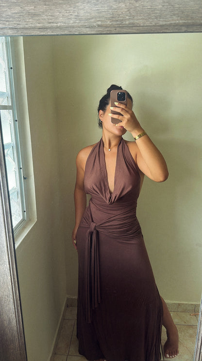 Brown maxi dress