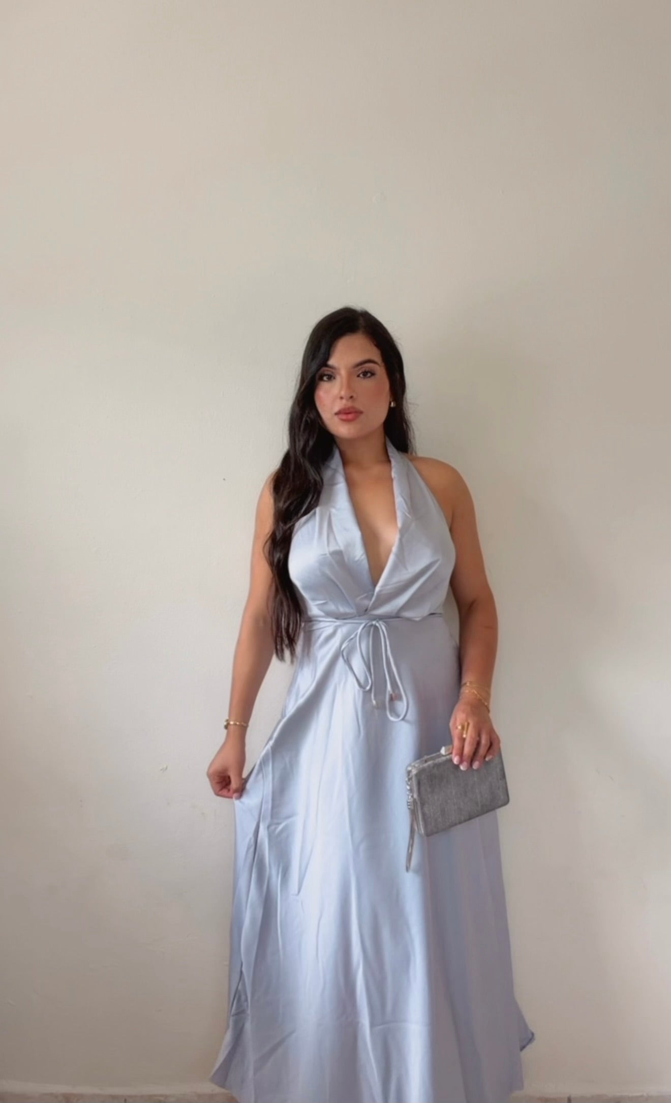 Silver Midi Dress