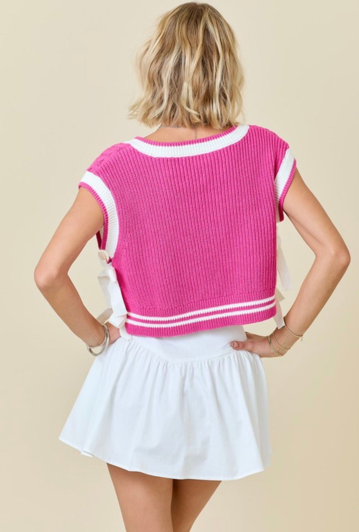Hot Pink Sweater Vest