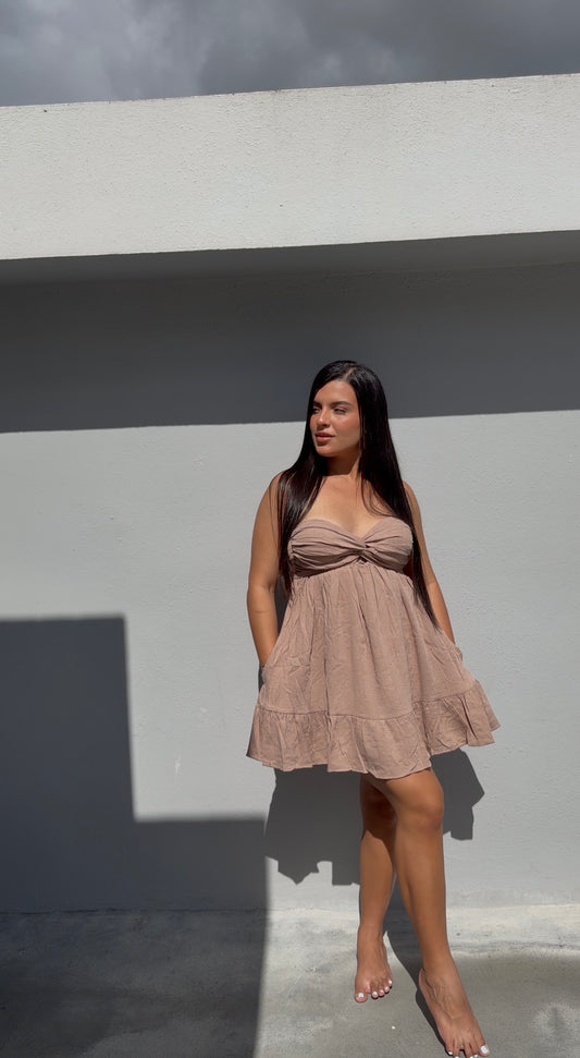 Taupe Mini Dress