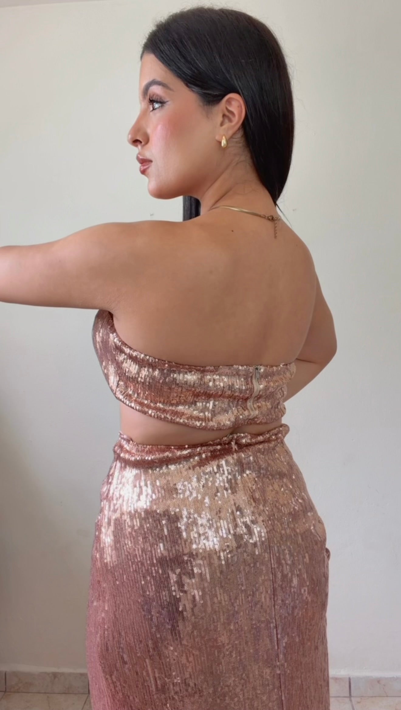 Rose Gold sequin set