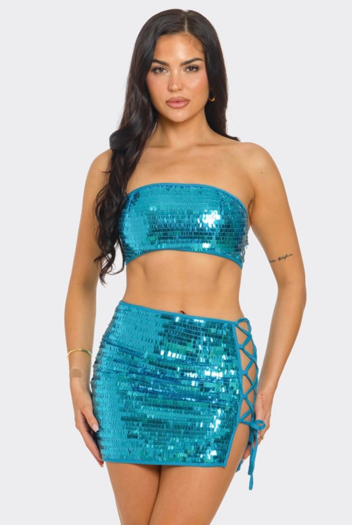 Sequin Aqua Set
