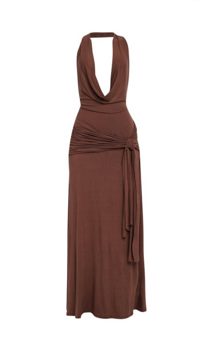 Brown maxi dress
