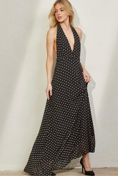 POLKA MAXI DRESS