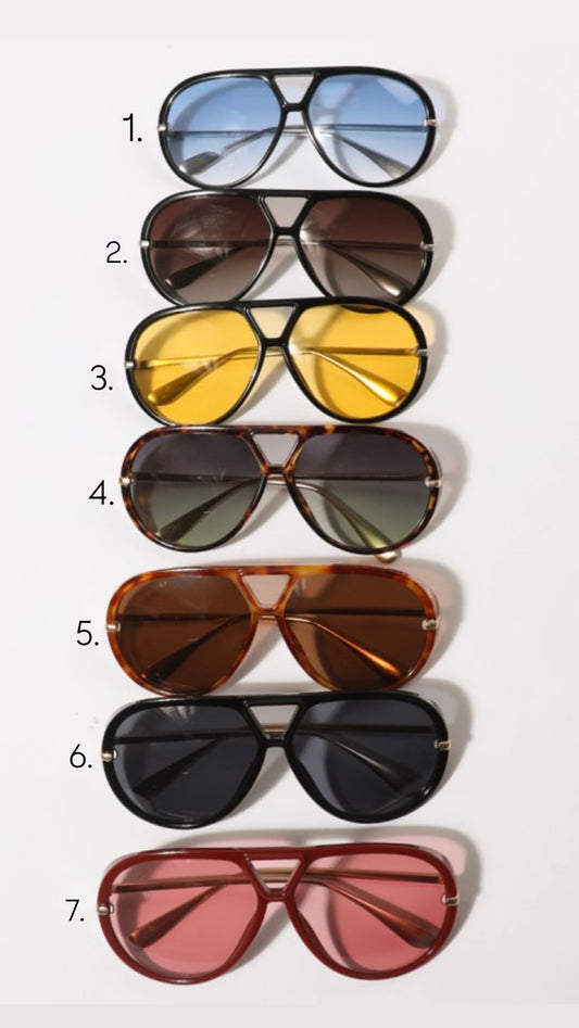 Retro Aviator sunglasses
