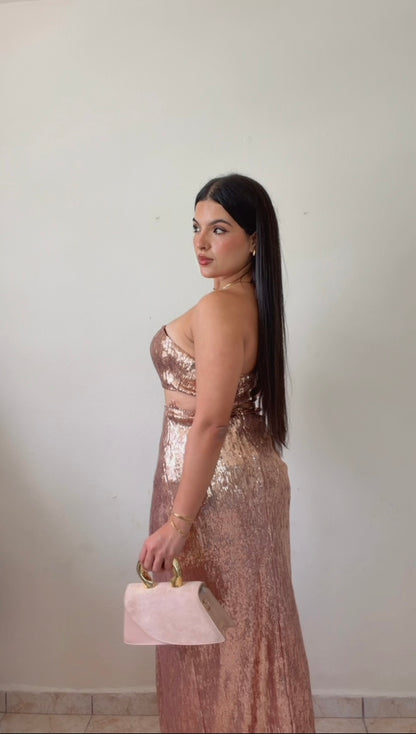 Rose Gold sequin set